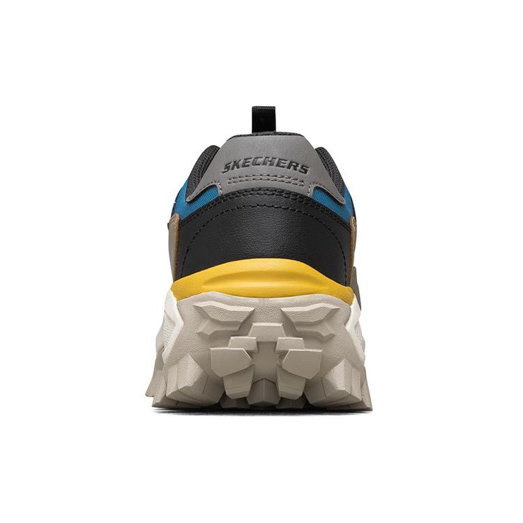 Skechers Trekson Круглый носок На шнуровке Ткань Синтетическая кожа Низкие Беговые кроссовки Мужская кроссовка Коричневый Красный Синий 210261-MLT