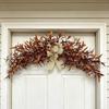 Realistic Brown Olive Leaf Autumn Door Hanger for Home Decoration