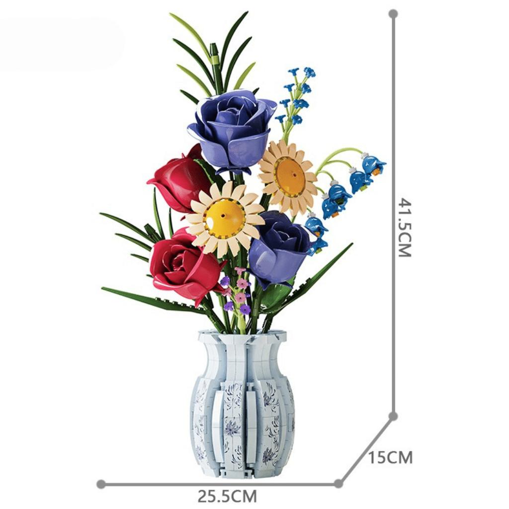 Bouquet of flowers in a vase - Flowers Blocks MJI 13067 MOC 787pcs.