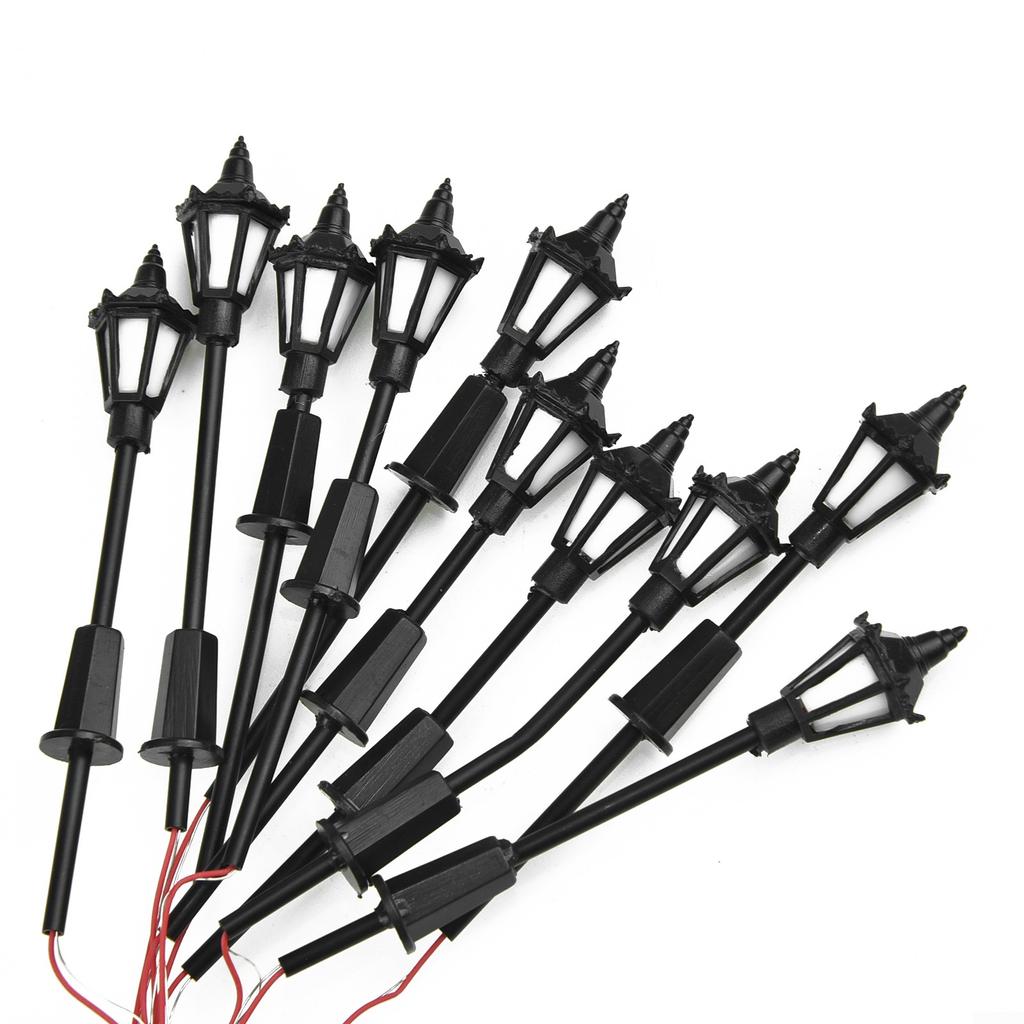 Mini Model Street Lights Decoration 10pcs Diorama 3V Supplies 1:75 Scale