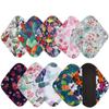 10pcs Set Washable Reusable Bamboo Charcoal Sanitary Pads