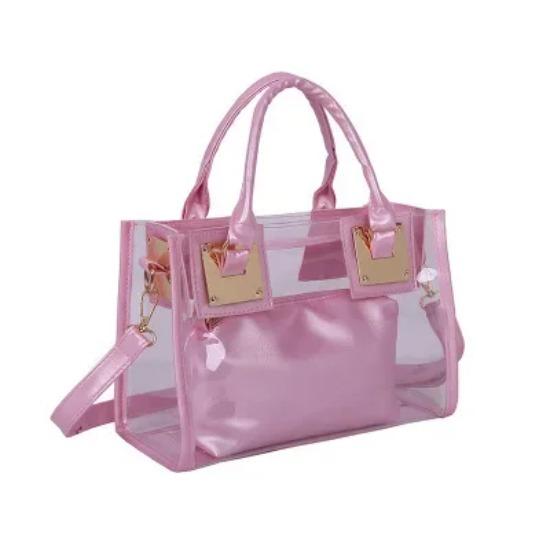 Прозрачная желейная сумка из двух частей для женщин, сумка-мессенджер на одно плечо