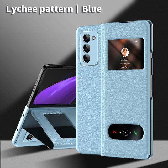 Бизнес противоударный складной кожаный чехол для Samsung Galaxy Z Fold4 Fold 4 Fold2 Fold3 5g Fold 3 2 Чехлы с защитой от царапин