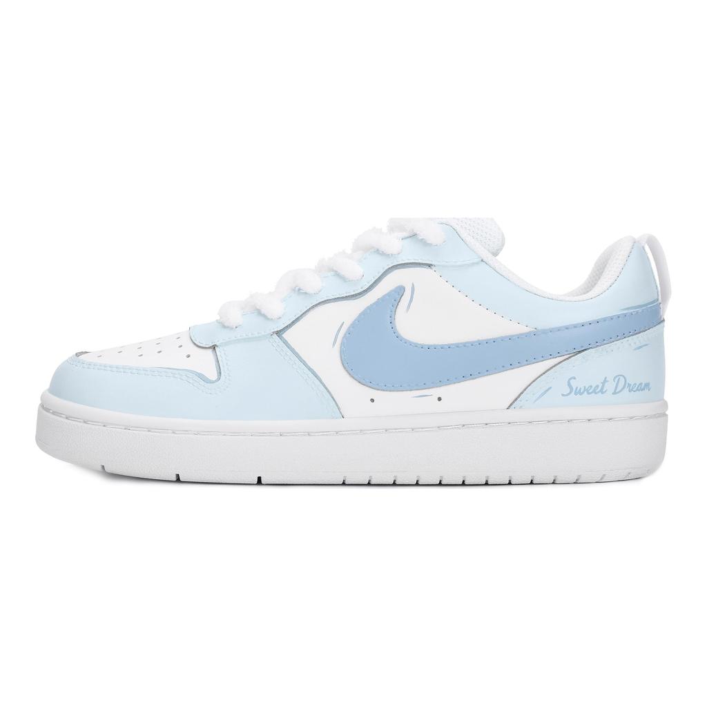 Nike Court Borough 2 Skateboard Shoes Women's Low top Blue BQ5448-100(Team18-)