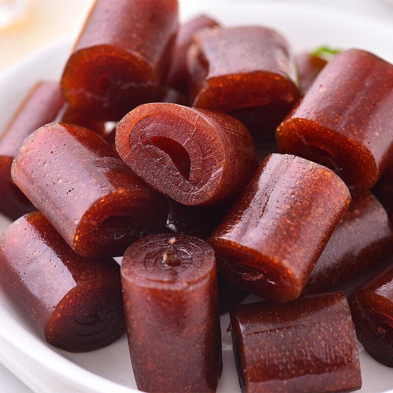 Рулет из боярышника 500г Фруктовая кожура Боярышник Сухой торт Закуска для детей Вкусная еда