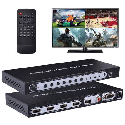 HDMI-экран 4 1080P Аудиоканал RS232 для инженеров и сплиттер ES-Tune, Входы/1 Выход, Совместимый, 6-режимный сплиттер, Переключение, Управление, Мониторинг.