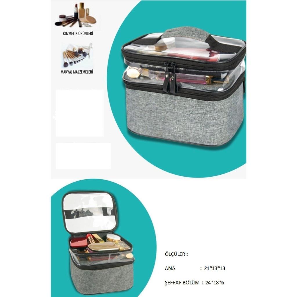 Женская косметичка с двумя большими отделениями, складной органайзер для путешествий, косметичка с вешалкой