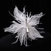 Mesh Lace Feather Hair Clip Floral Bridal Wedding Headwear Sweet Flower Hairpin  Girl/Women