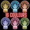 Lampe De Chevet 3D LED Manchester City Football, Veilleuse Changement De Couleurs, Lampe Tactile Bureau Et Chambre, Idée Cadeau