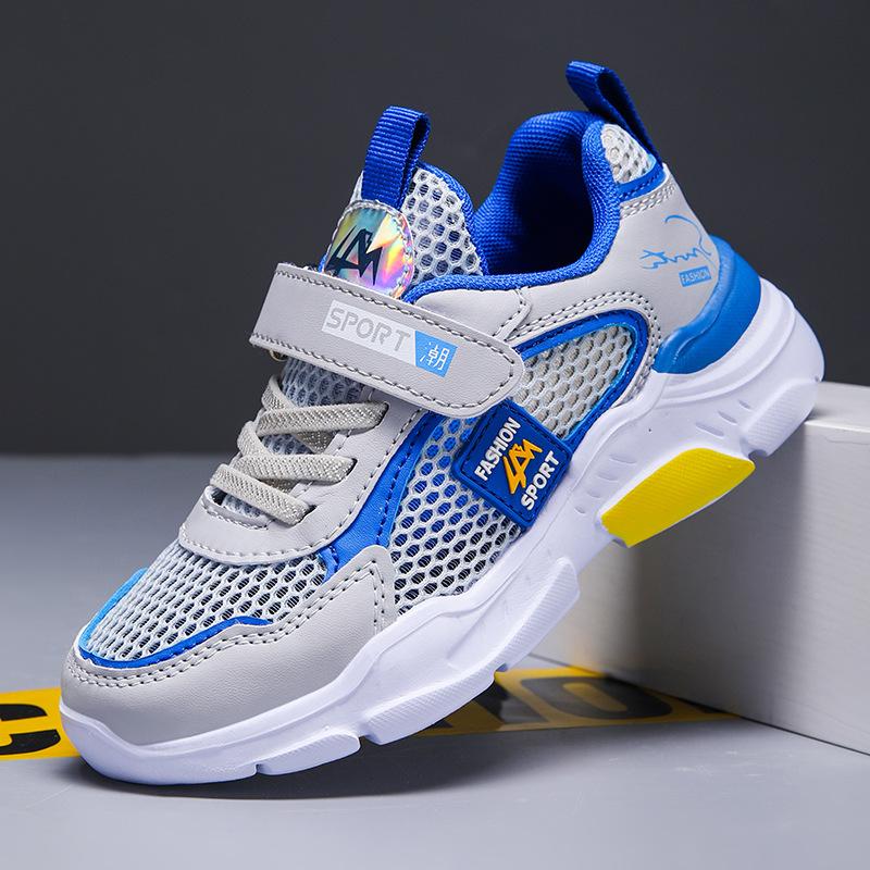 Children's Net Students and Boys Spring Running Shoes Net Light Primary School Middle School Sports Single