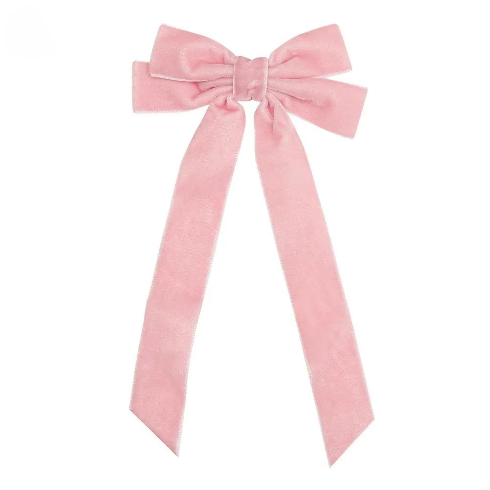 2Styles Velvet Bowknot Hair Clips для женщин Элегантные потные двойные банты Длинные заколки-кисточки Шпильки для укладки волос Корейские аксессуары
