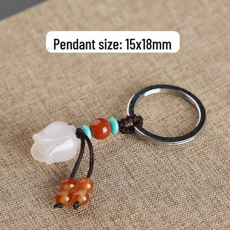 Халцедон Пиксю Брелок для богатства и Агат Подвеска «Пряжка мира»