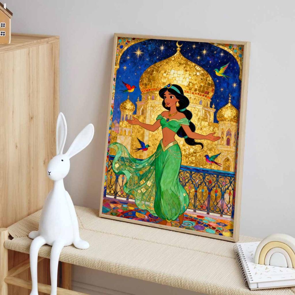 Disney diamond painting handmade diy flat 5D Jasmine princess and golden palace painting art home decoration
