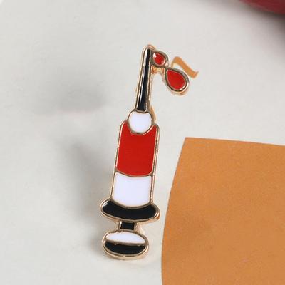 Отличная креативная мини-брошь шприц-инжектор воротник значок декор одежды