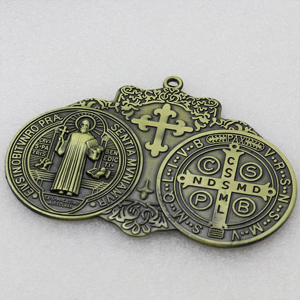 Винтажный христианский крест брелок кулон металлический состаренный подвесной орнамент шарм для сумки рюкзак украшение