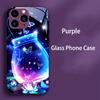 Чехол для iPhone 11 12 13 14 15 16 16e Закаленное Стекло Чехол для Телефона Для iPhone16 Pro Max 15 Plus 12 Mini Жесткий ПК Стекло Цветные Fundas