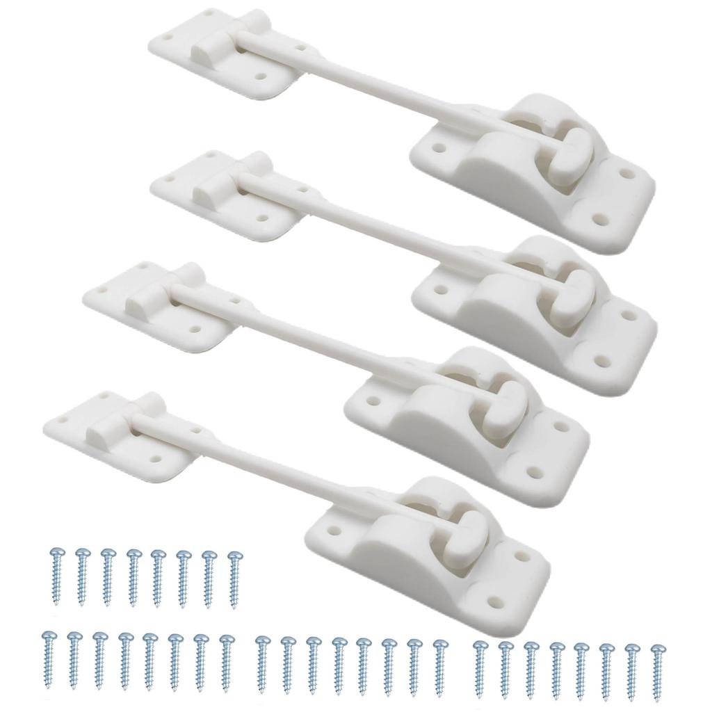 4 комплекта 6-дюймовых Т-образных ABS-фиксаторов для дверей, кронштейн-замок, держатель входной двери для автодома, кемпера, прицепа