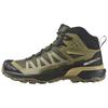 Mid Gore-Tex Round Toe Lace-Up Shock Absorbing Durable Mid-Top Hiking Shoes Men Hiking Shoes Green Black 474477