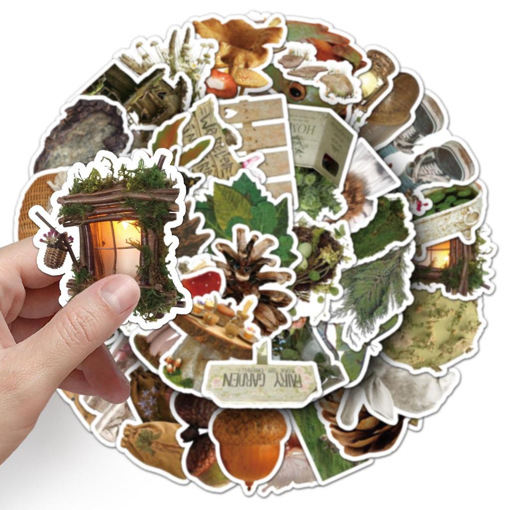 50 Forest-Inspired Graffiti Stickers for Water Bottles, Skateboards, Computers, and Journals