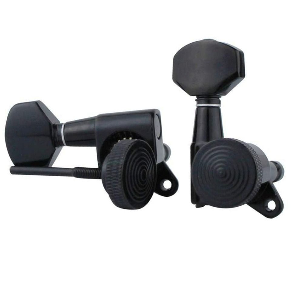 6 ШТ./Компл. Серебристые/Золотистые/Черные Колковые Механизмы с Блокировкой Струн для Гитары