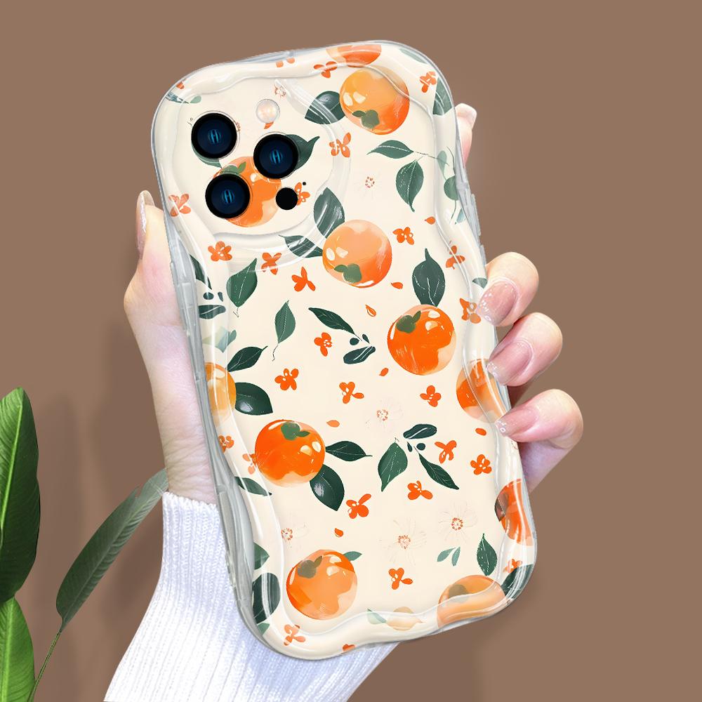 Мультяшный узор кремовая текстура чехол волнистый край мягкий силиконовый чехол для телефона чехол для iPhone Samsung Huawei Honor Xiaomi Redmi Infinix Tecno