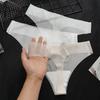 Sexy Transparent Thong Panties Women Ultra-thin Sense Female Seamless Low-rise Solid Color Quick Drying G String