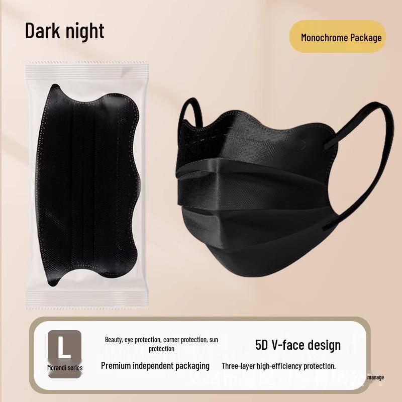 High-Value Women's V Face Butterfly Morandi Disposable Mask - Protective, Thin, Enhances Small Face, Eye Corner Shield