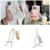 Elegant Pearls Ballet Shoe Phone Charm Handmade Sturdy Pendant for Phone and Bag Versatile Use Fashion Accessory