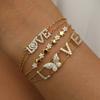 High-quality Jewelry Boutique Shiny Cubic Zircon Charm Temperament butterfly Heart-shaped Chain Bracelet Women's Jewelry Gifts