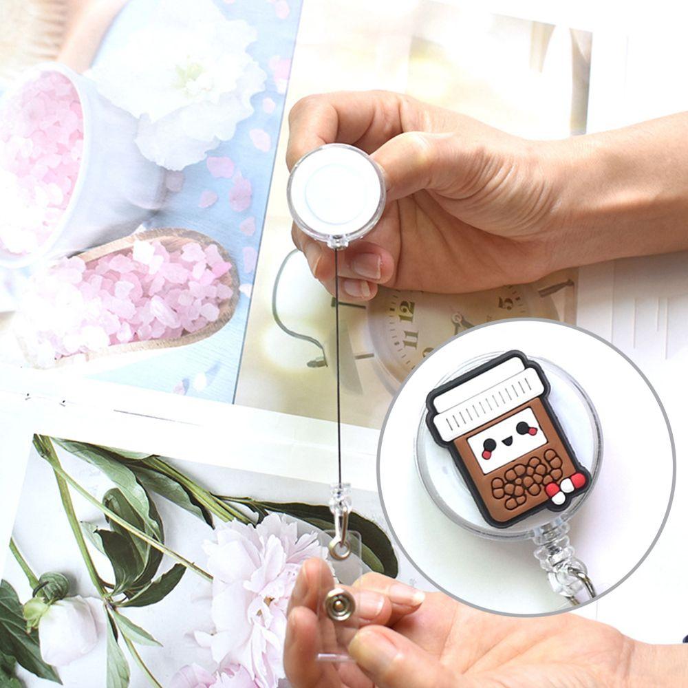 Medical Treatment Badge Reel Clip Retractable Keychain Doctor Nurse Clip ID Card Badge Holder