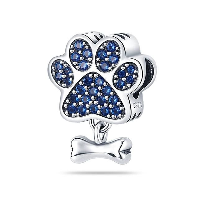 Ocean Blue Cz Бусина 925 Серебро Морская Черепаха Земляная Сова Шарм Подходит для нового браслета Летняя серия Ожерелье с подвеской