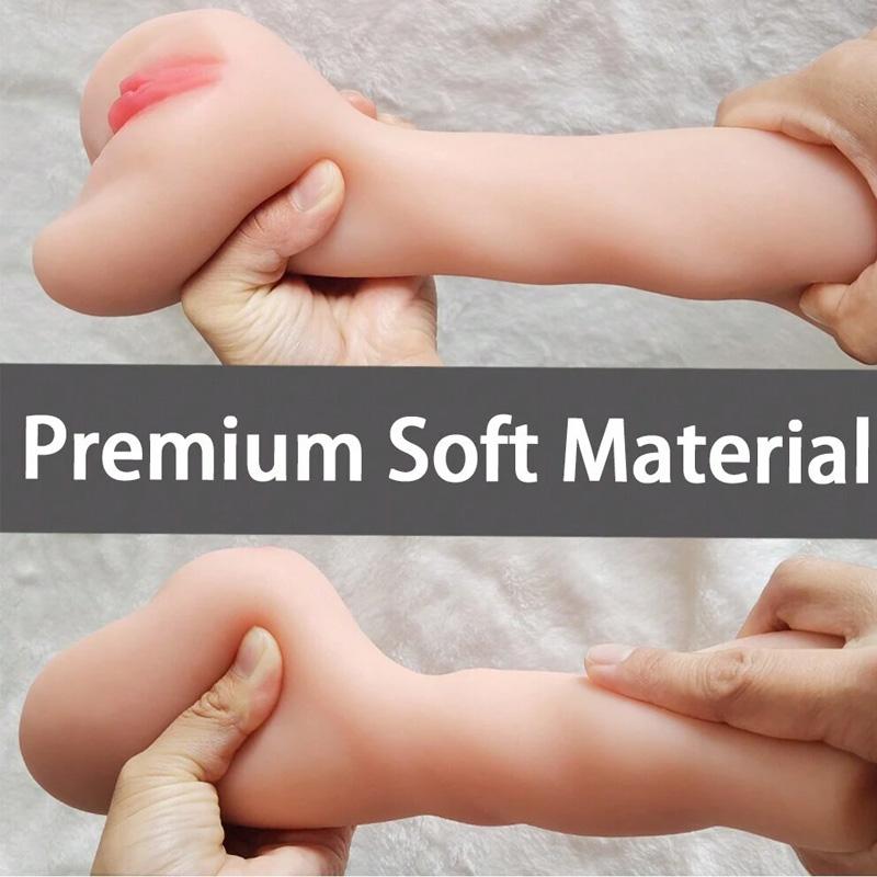 Мужской мастурбатор 2-в-1 с реалистичной 3D вагиной и тугим анальным рукавом, портативный стимулятор пениса, секс-игрушки для взрослых мужчин, улучшенная текстура, сдержанный дизайн