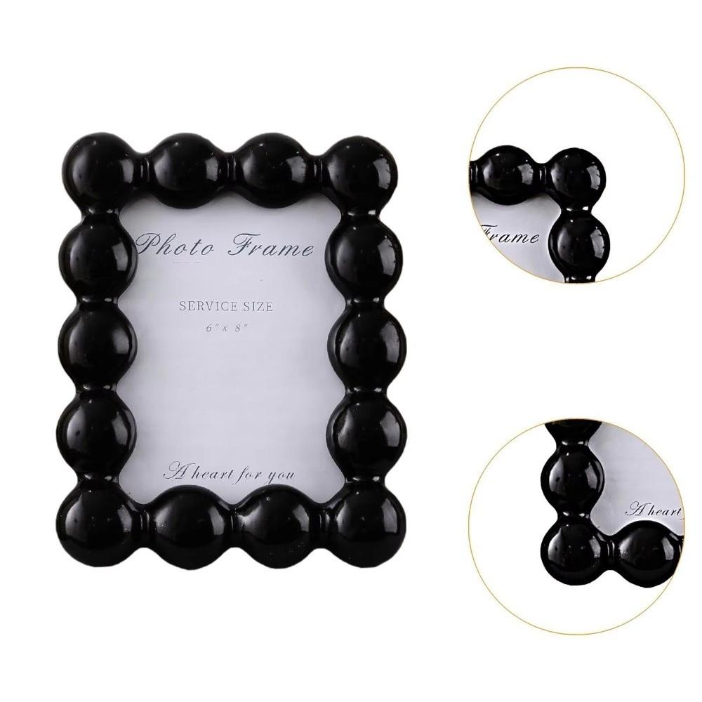 8 Inch Resin Photo Frame Luxury Picture Display Frame DIY Round Ball Border Frame Office Desk