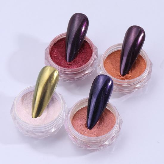 4 коробки пудры для ногтей на День святого Валентина Дизайн ногтей металлический зеркальный эффект голографический блестящий порошок светоотражающий пигмент пудра для ногтей