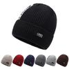 Winter Velvet Knitted Hat Men's Thick Warm Coldproof Hat Letter Wool Hat