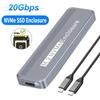 Корпус для твердотельного накопителя NVMe M.2 20 Гбит/с NVMe NGFF PCIe M.2 на USB Type C 3.1 SSD, портативный внешний жесткий диск USB C 3.2Gen2, адаптер для Macbook PC