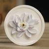 Lotus Flower Plaster Incense Holder Zen Table Decor Minimalist Meditation Altar Accessory Spiritual Housewarming Gift