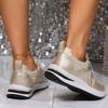 Мода мода золото серебро платформа кроссовки женские повседневные удобные спортивные туфли женские 2024 тренд антискользящие кроссовки на шнуровке женские