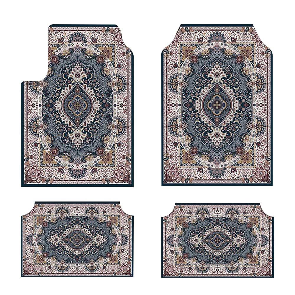 4 шт./компл. Сверхпрочные автомобильные коврики Богемные автомобильные аксессуары Прочный автомобильный ковер для передних и задних сидений