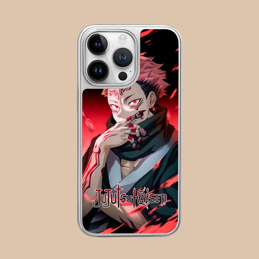 Чехол для мобильного телефона Jujutsu Kaisen Сукуна для iPhone 17 16 15 14 13 12 11 Air Pro Max Plus Серебряное покрытие Цветная крышка Красивый