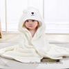 Newborn Hooded Coral Fleece Swaddle Blanket - Absorbent, Universal for All Seasons