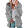Женский однотонный плюшевый худи на осень и зиму, универсальная куртка