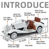 1:32 500K 300SL Модель винтажного автомобиля Игрушка Амортизация Сплав Литье под давлением Модели транспортных средств Звук Свет Оттянуть назад Коллекция Подарки для детей