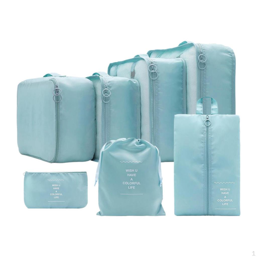 7 шт. упаковочные кубики, органайзеры для путешествий, пакеты для сортировки одежды, сумки для багажа, компрессионные сумки