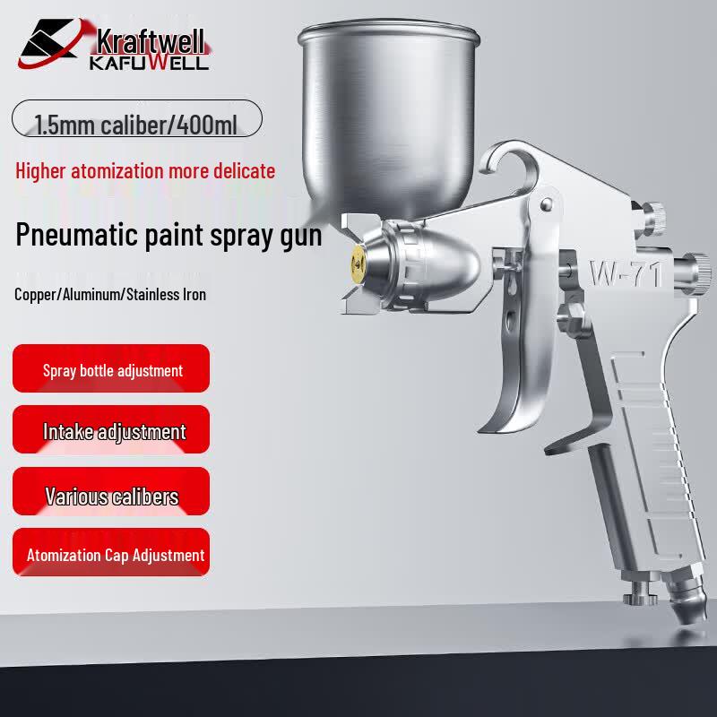 Kraftwell Pneumatic Paint Spray Gun CN plug (adapter included)