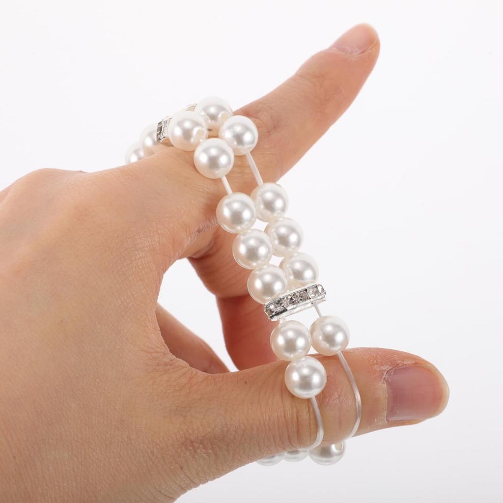 JECOMPRIS Браслет Жемчужный Браслет Стразы Винтажные Золотые Блестящие Часы для Манжеты Белые Женские Часы, Украшения, Часы, Часы, Женщины, Женские Часы,