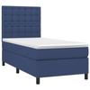 Maison Exclusive - Sommier à lattes de lit avec matelas et LED Bleu 90x200cm Tissu