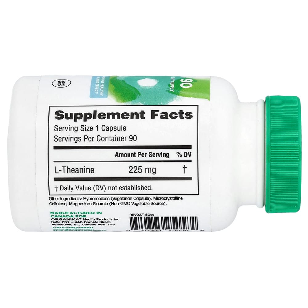 L-Theanine 225mg Veggie Capsules, 90 Count