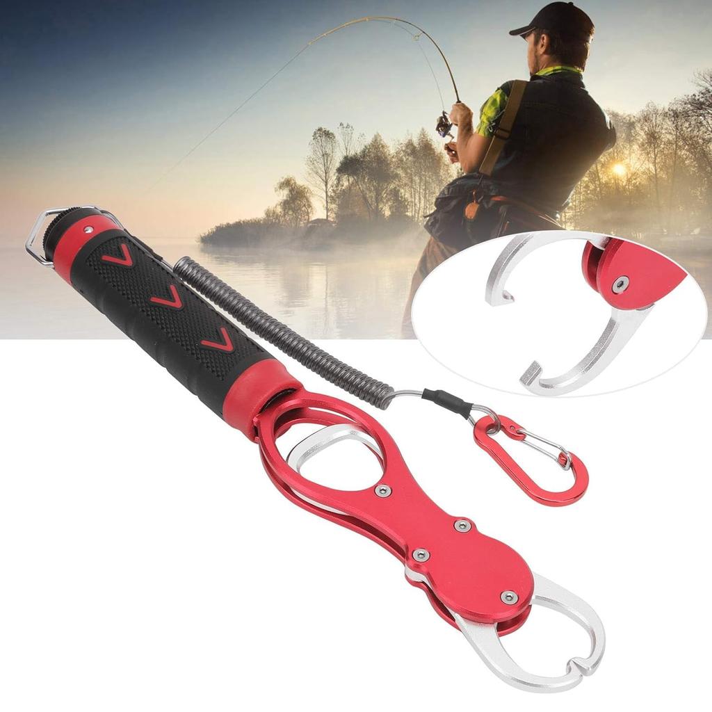 Рыболовный захват для ловли рыбы Рыболовный захват с функцией измерения, вращающийся по горизонтали на 360 градусов Легкий рыболовный захват из нержавеющей стали