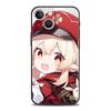 Genshin Impact Game Роскошный чехол для телефона iPhone 13 15 14 12 11 Pro MAX XR X SE XS 7 8 Plus Силиконовый черный защитный чехол